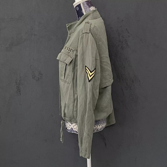 Rails Maverick Utility Jacket Womens S Linen Blend Button Down Sage Green Coat - Picture 4 of 11